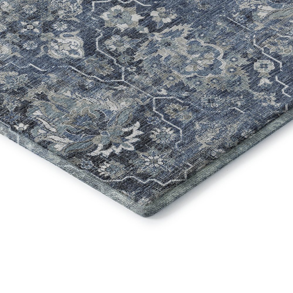 Premium Machine Washable Mayfield  Blue 10' x 14' Rug. Picture 3