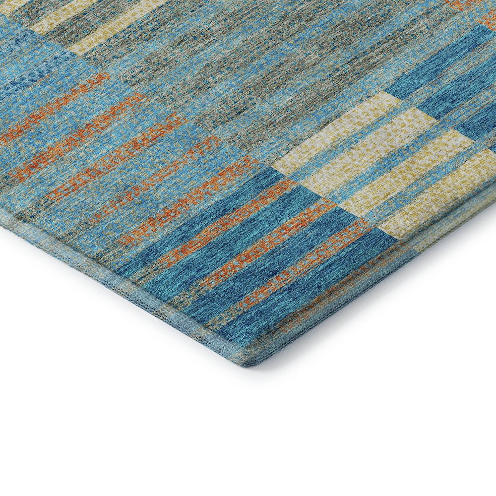 Premium Machine Washable Mayfield AMF954 Teal 10' x 14' Rug. Picture 3