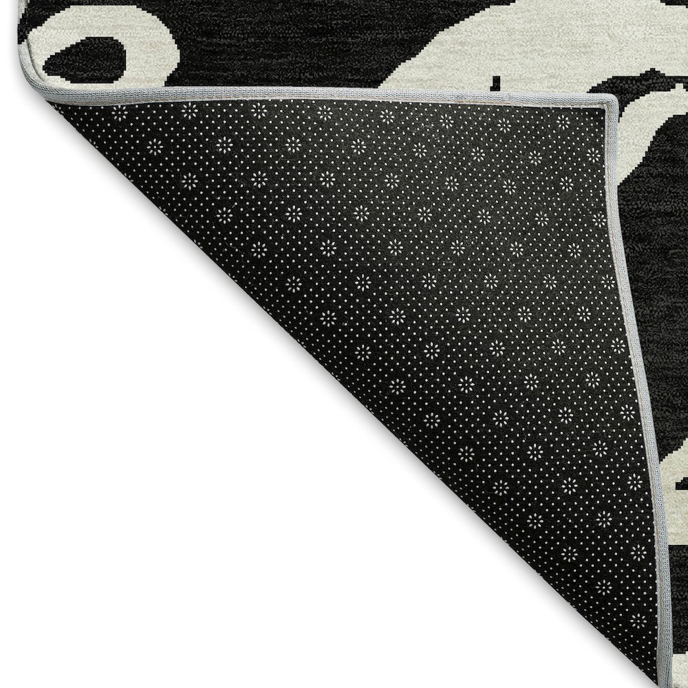 Premium Machine Washable Mayfield AMF973 Black 10' x 14' Rug. Picture 2