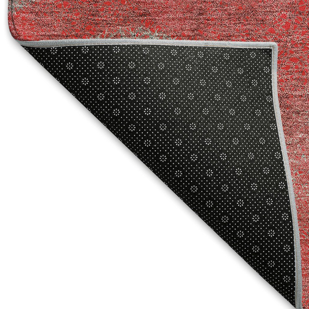 Premium Machine Washable Mayfield AMF977 Red 10' x 14' Rug. Picture 2