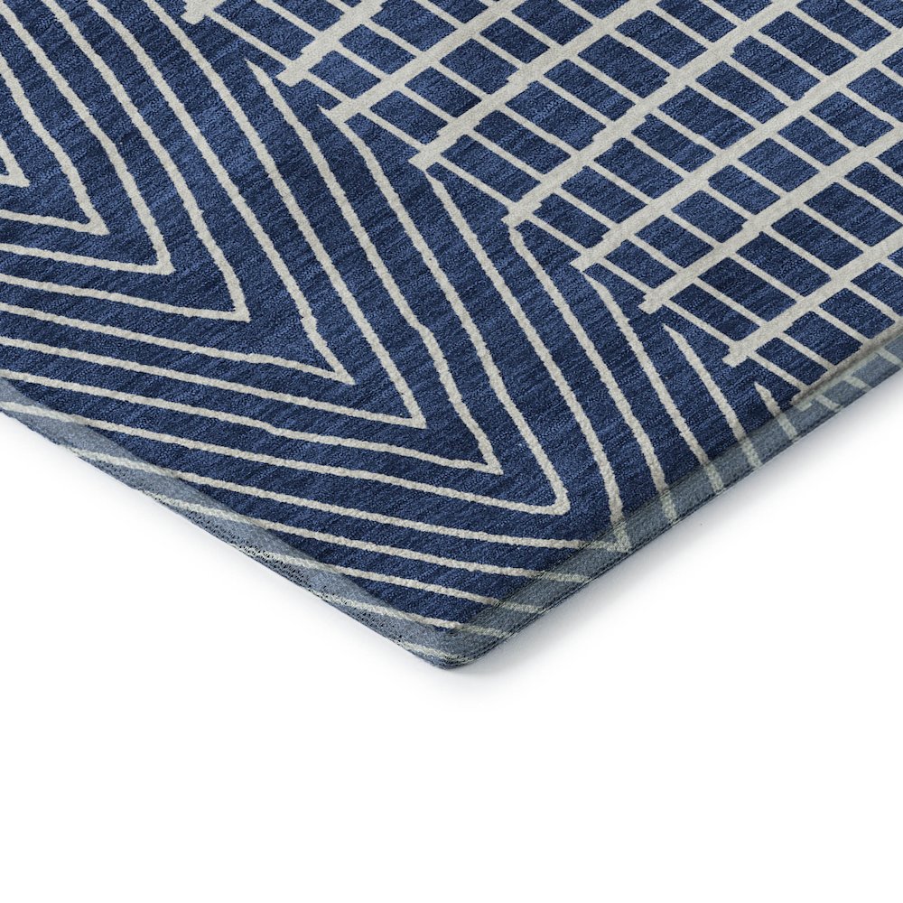 Premium Machine Washable Mayfield AMF990 Navy 10' x 14' Rug. Picture 3