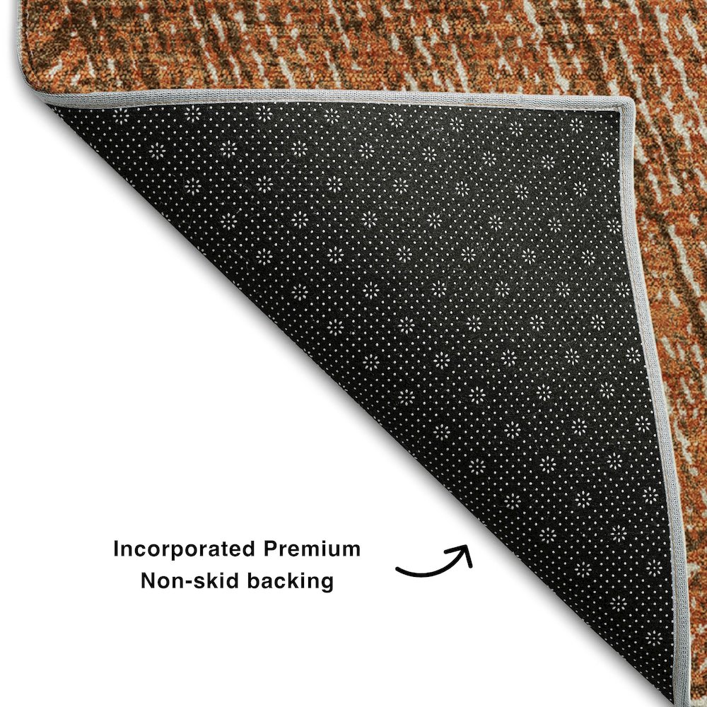 Premium Machine Washable Mayfield AMF991 Copper 10' x 14' Rug. Picture 2