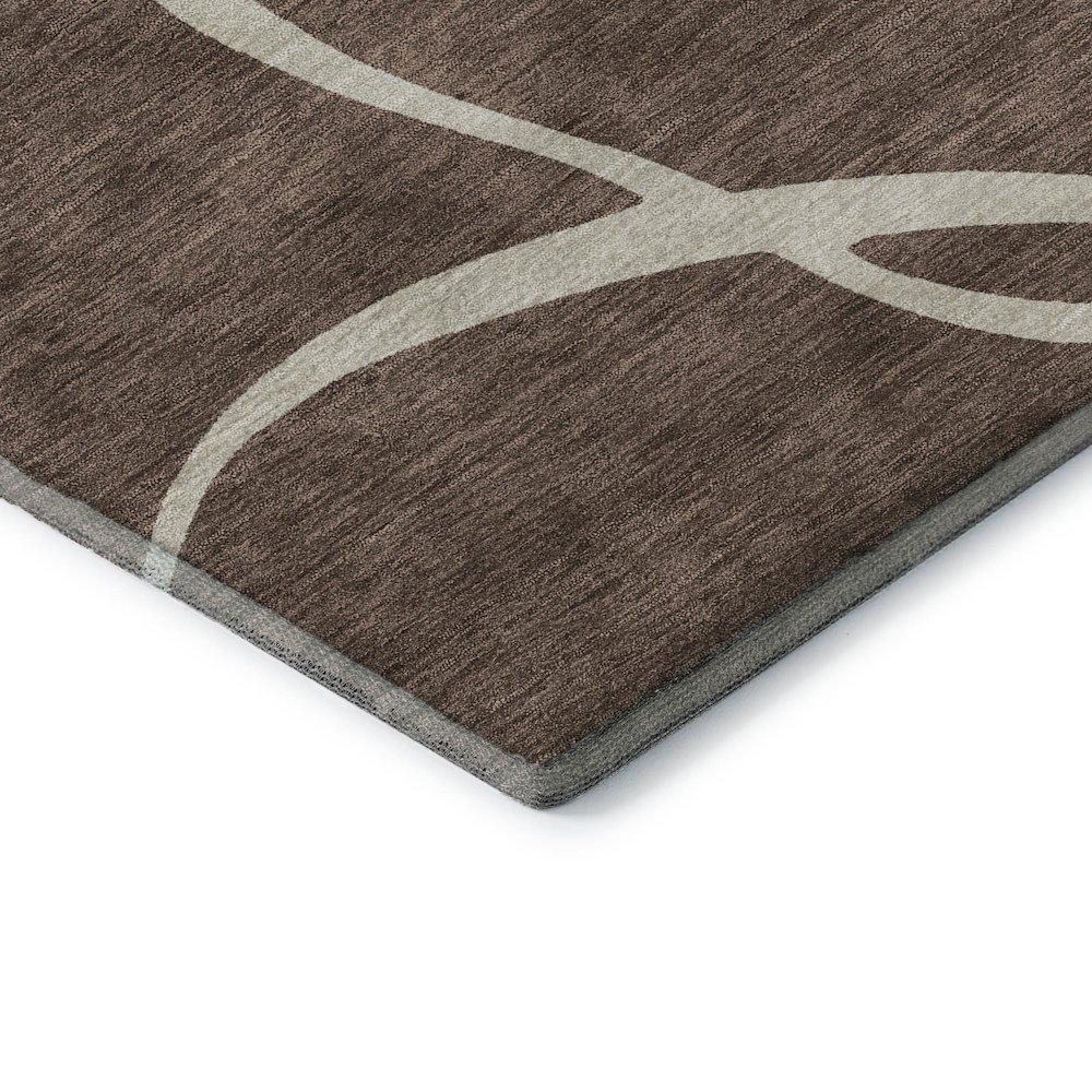 Premium Machine Washable Mayfield AMF999 Brown 10' x 14' Rug. Picture 3