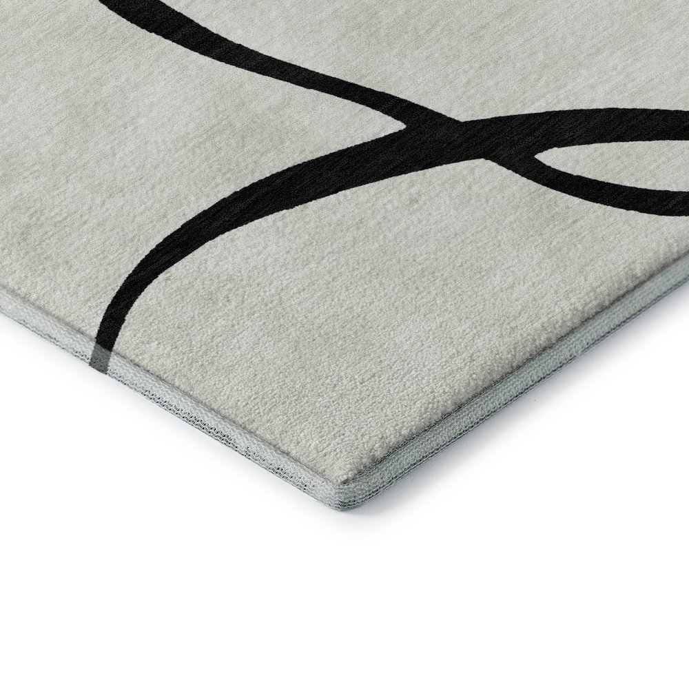 Premium Machine Washable Mayfield AMF999 White 10' x 14' Rug. Picture 3
