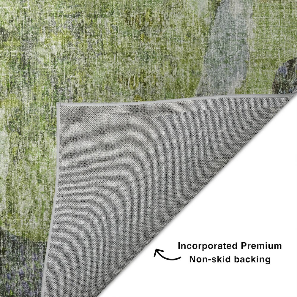 Luxury Washable Boca Aloe 10' x 14' Rug. Picture 4