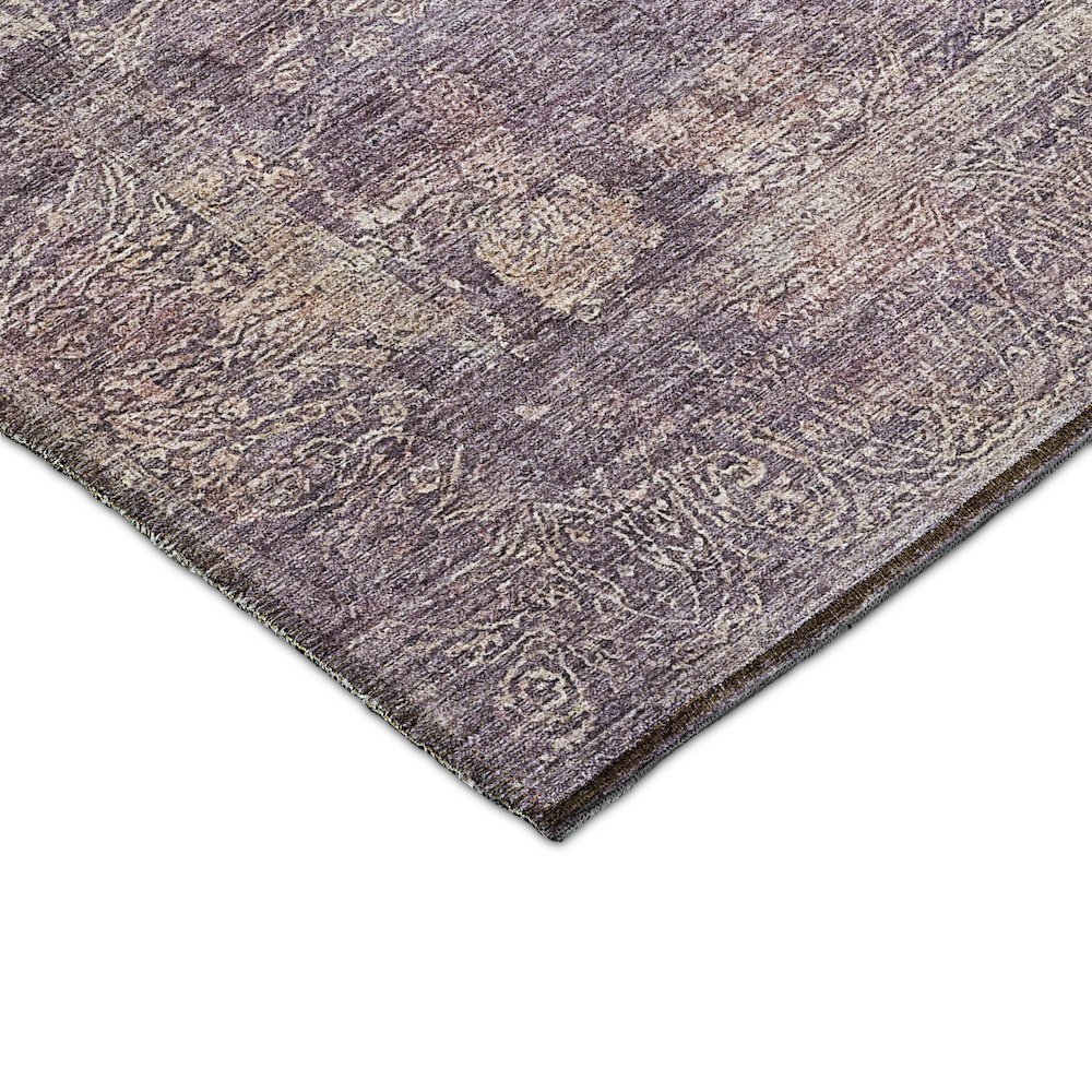 Luxury Washable Indoor/Outdoor Burano Plum 10' x 14' Rug. Picture 2