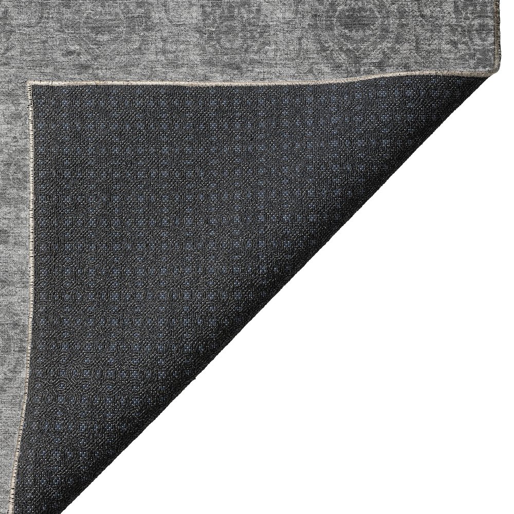 Luxury Washable Indoor/Outdoor Burano Gray 10' x 14' Rug. Picture 4