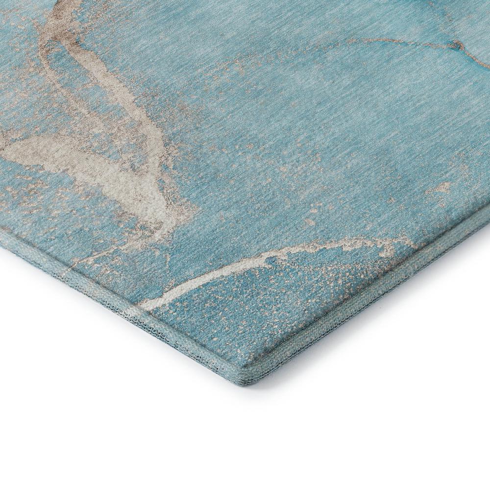 Luxury Washable Odyssey OY7 Teal 9' x 12' Rug. Picture 2