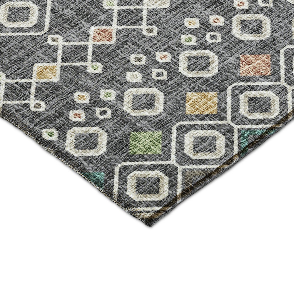 Luxury Washable Indoor/Outdoor Portico Gray 10' x 14' Rug. Picture 2