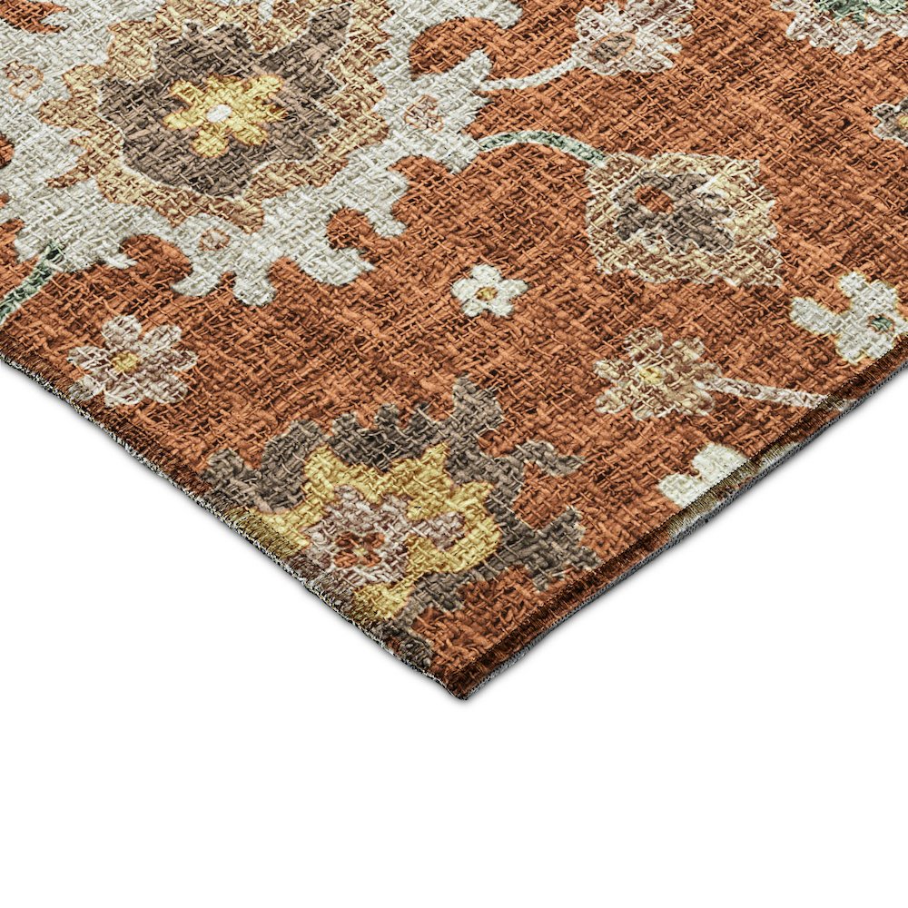 Luxury Washable Indoor/Outdoor Portico Paprika 10' x 14' Rug. Picture 2