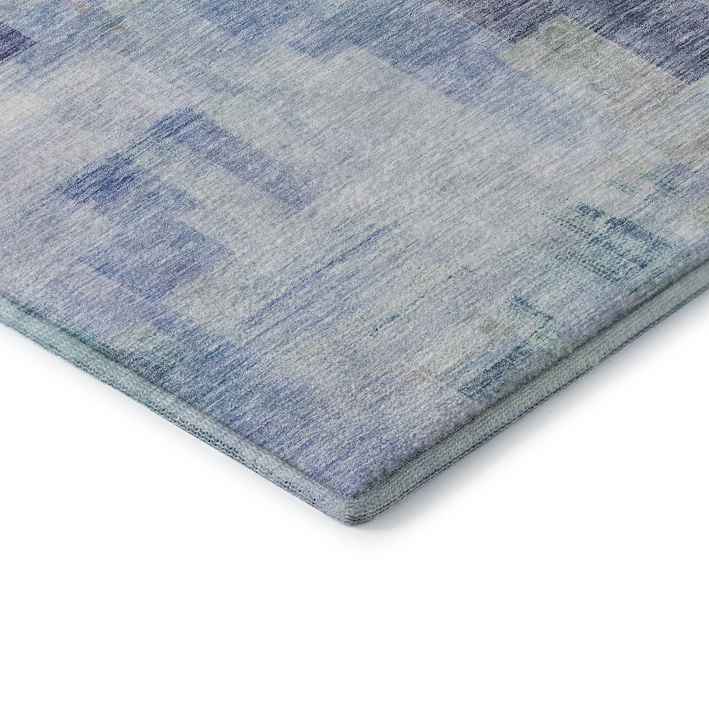 Luxury Washable Indoor/Outdoor Ravenna Blue 10' x 14' Rug. Picture 2