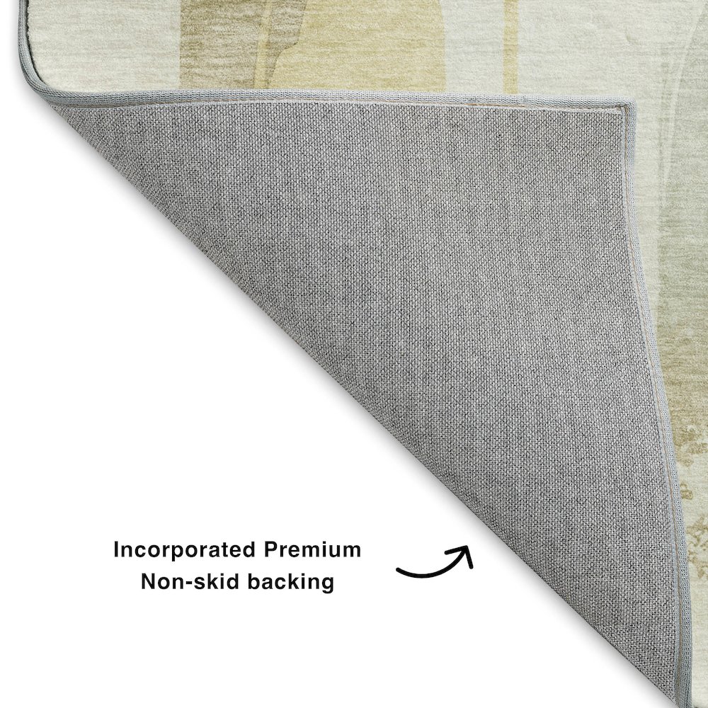 Luxury Washable Indoor/Outdoor Ravenna Beige 10' x 14' Rug. Picture 4