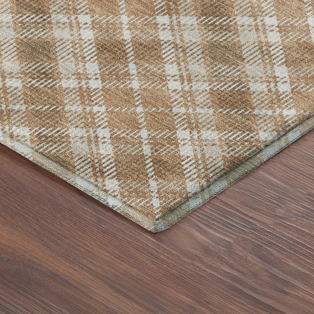Luxury Washable Indoor/Outdoor Soft Essentials SE3 Orange 10' x 14' Rug. Picture 2