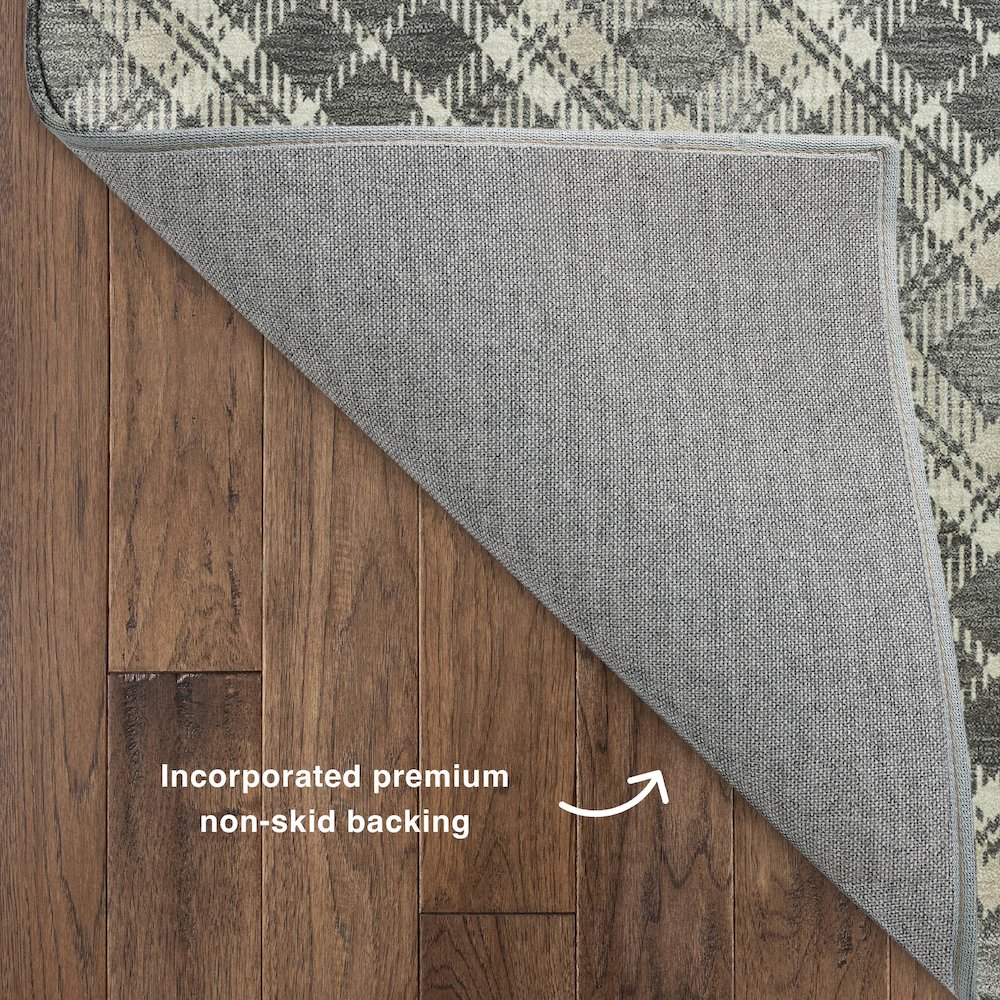 Luxury Washable Indoor/Outdoor Soft Essentials SE3 Gray 10' x 14' Rug. Picture 4