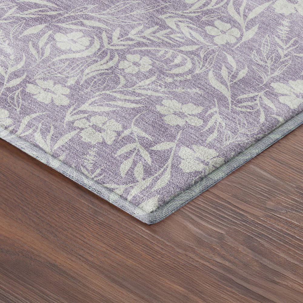 Luxury Washable Indoor/Outdoor Soft Essentials SE4 Purple 10' x 14' Rug. Picture 2