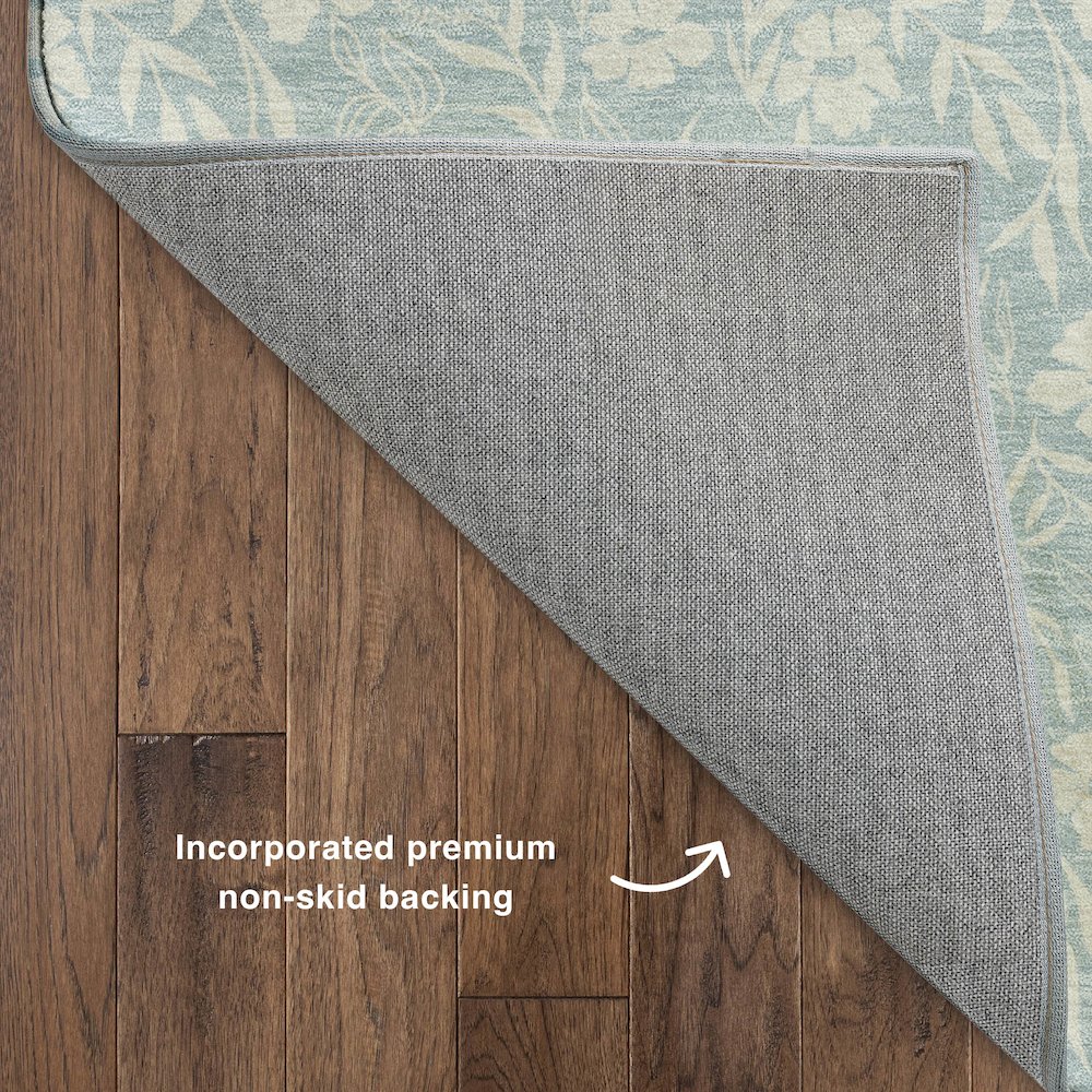 Luxury Washable Indoor/Outdoor Soft Essentials SE4 Blue 10' x 14' Rug. Picture 4