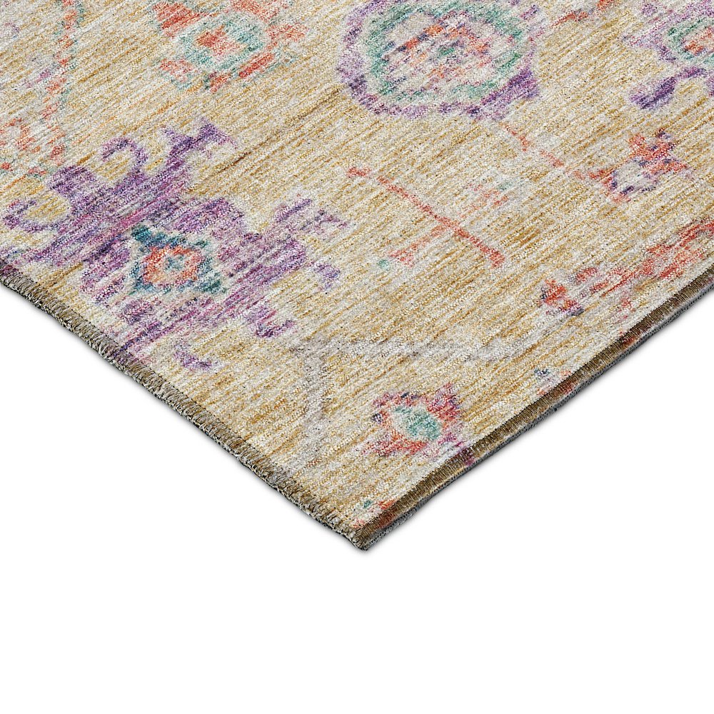 Luxury Washable Indoor/Outdoor Solace Peach 10' x 14' Rug. Picture 2