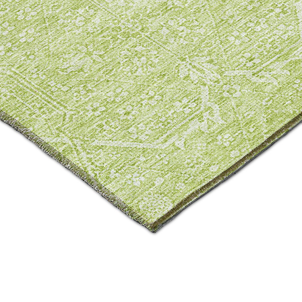 Luxury Washable Indoor/Outdoor Solace Lime 10' x 14' Rug. Picture 2