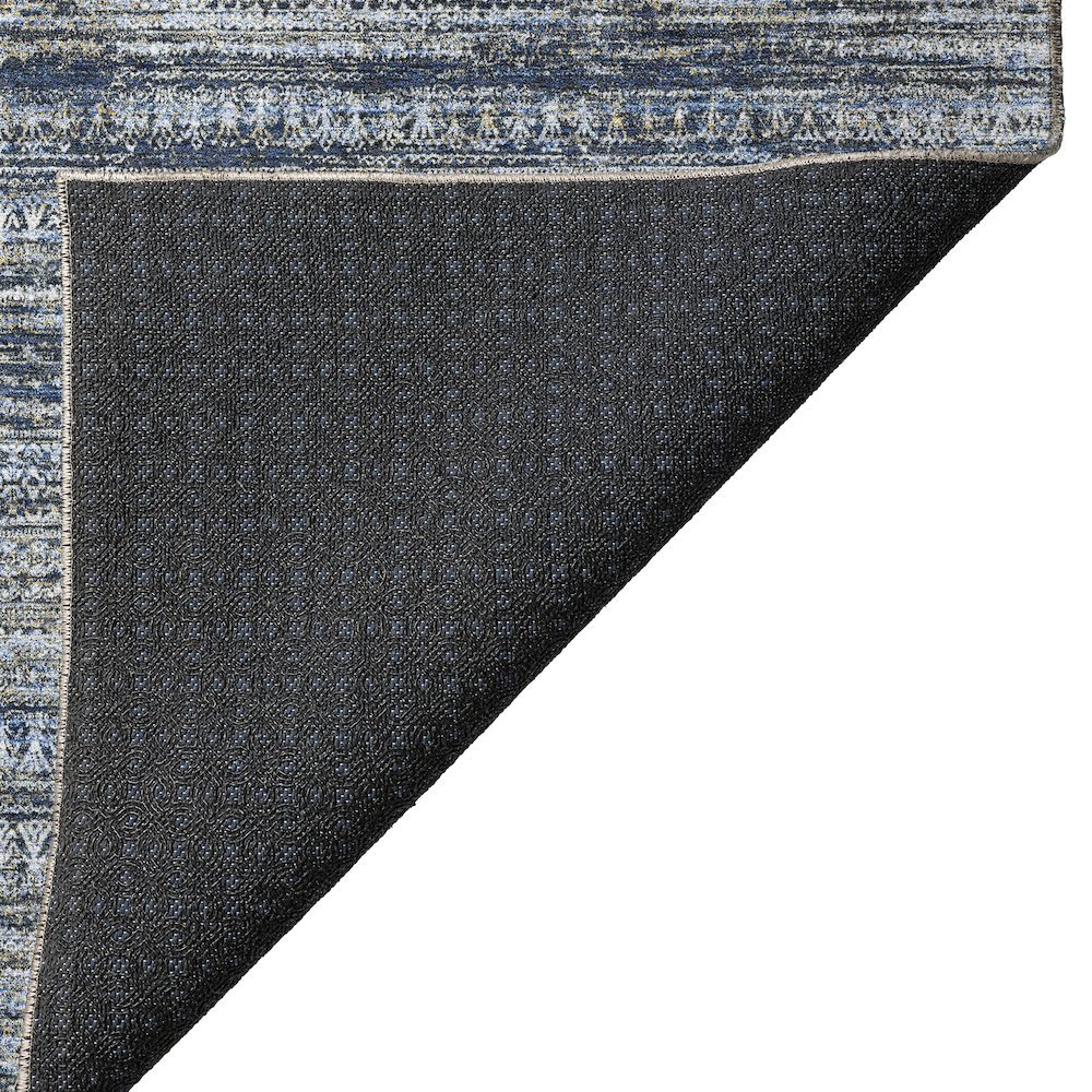 Luxury Washable Indoor/Outdoor Solace Denim 10' x 14' Rug. Picture 4
