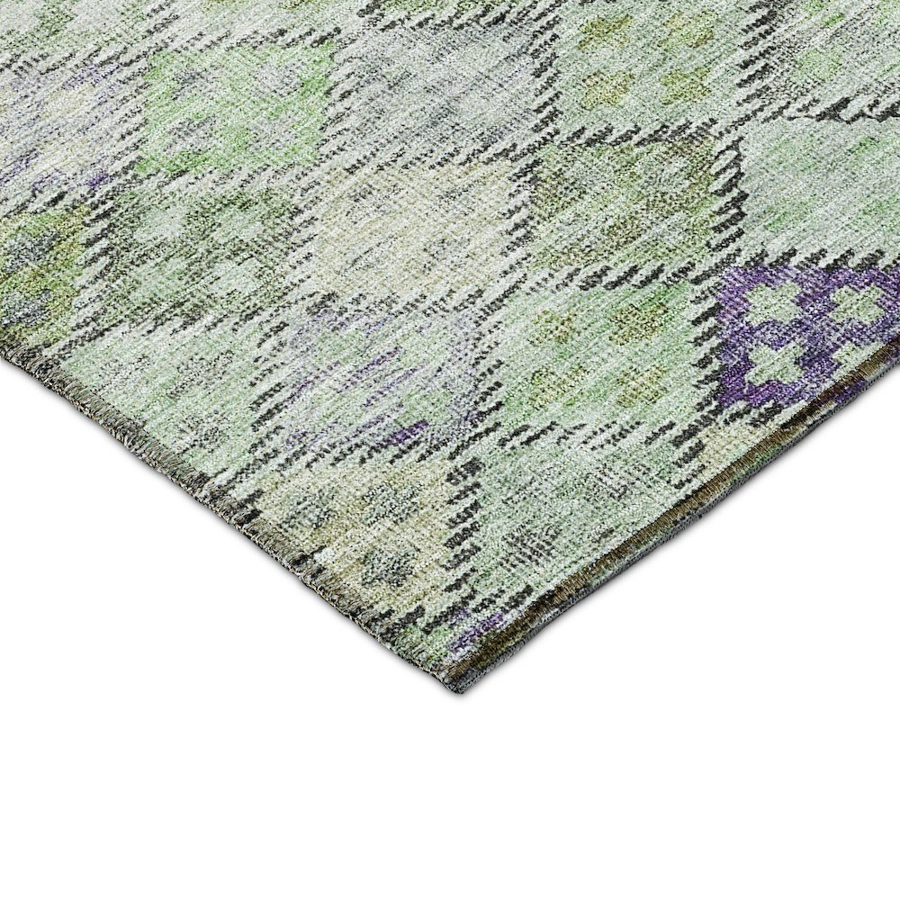 Luxury Washable Indoor/Outdoor Solace Green 10' x 14' Rug. Picture 2