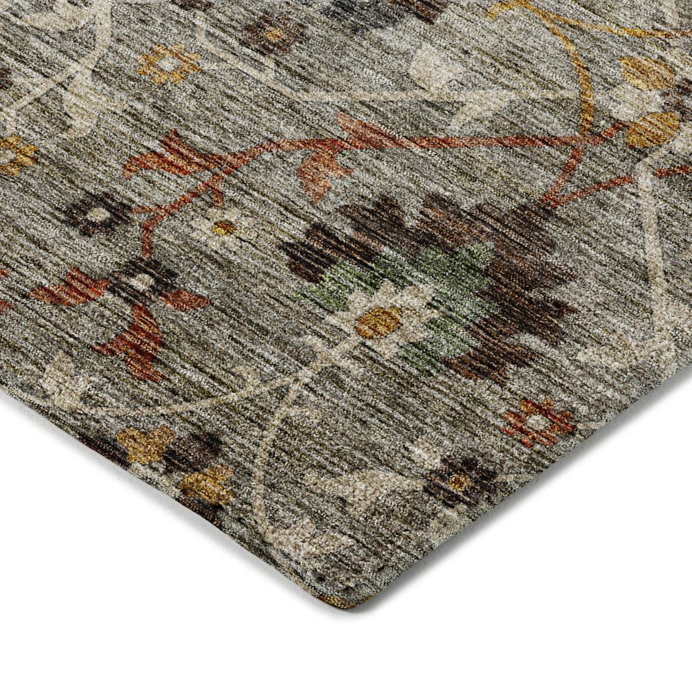 Indoor/Outdoor Silk Road Pewter 9' x 12' Rug. Picture 2
