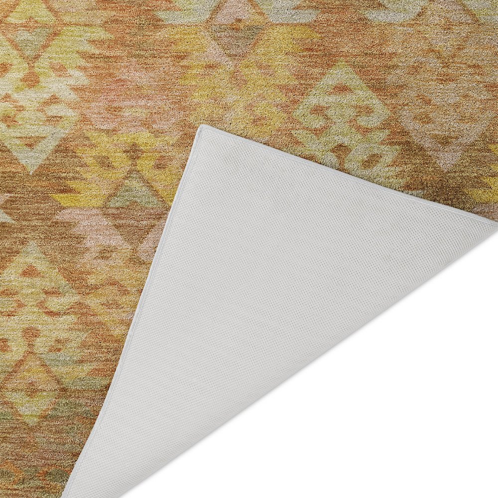 Luxury Washable Indoor/Outdoor Tabrook Copper 10' x 14' Rug. Picture 4