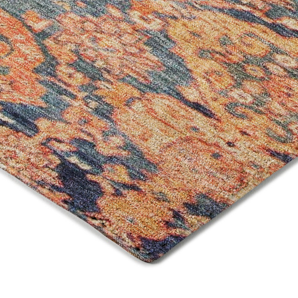 Luxury Washable Indoor/Outdoor Tabrook Terracotta 10' x 14' Rug. Picture 2