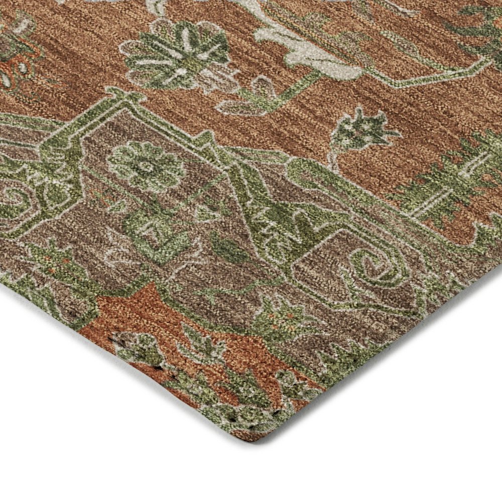 Luxury Washable Indoor/Outdoor Tabrook Rust 10' x 14' Rug. Picture 2