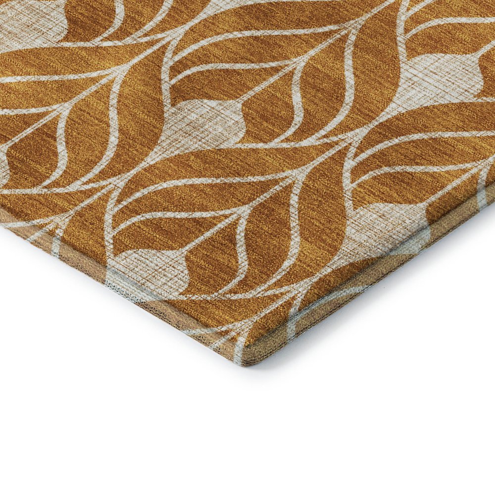 Luxury Washable Indoor/Outdoor The Reserve Terracotta 10' x 14' Rug. Picture 2