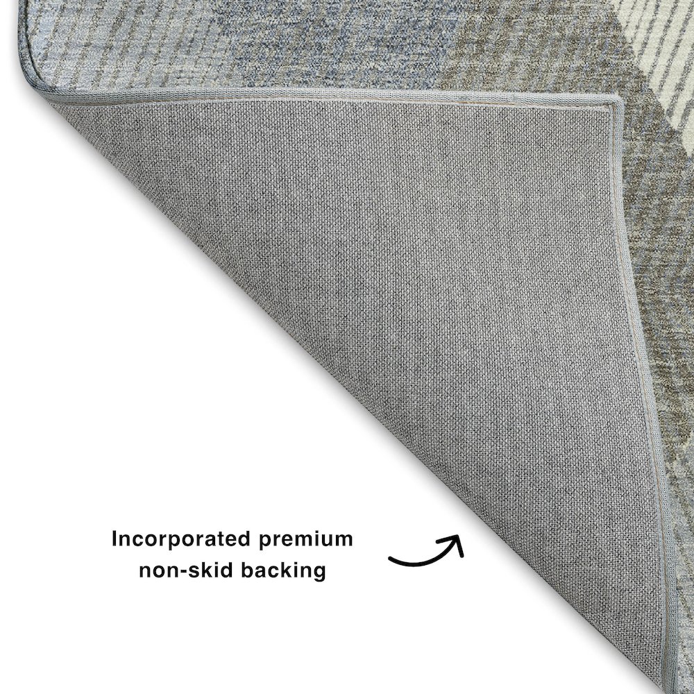 Luxury Washable Indoor/Outdoor The Reserve Denim 10' x 14' Rug. Picture 4