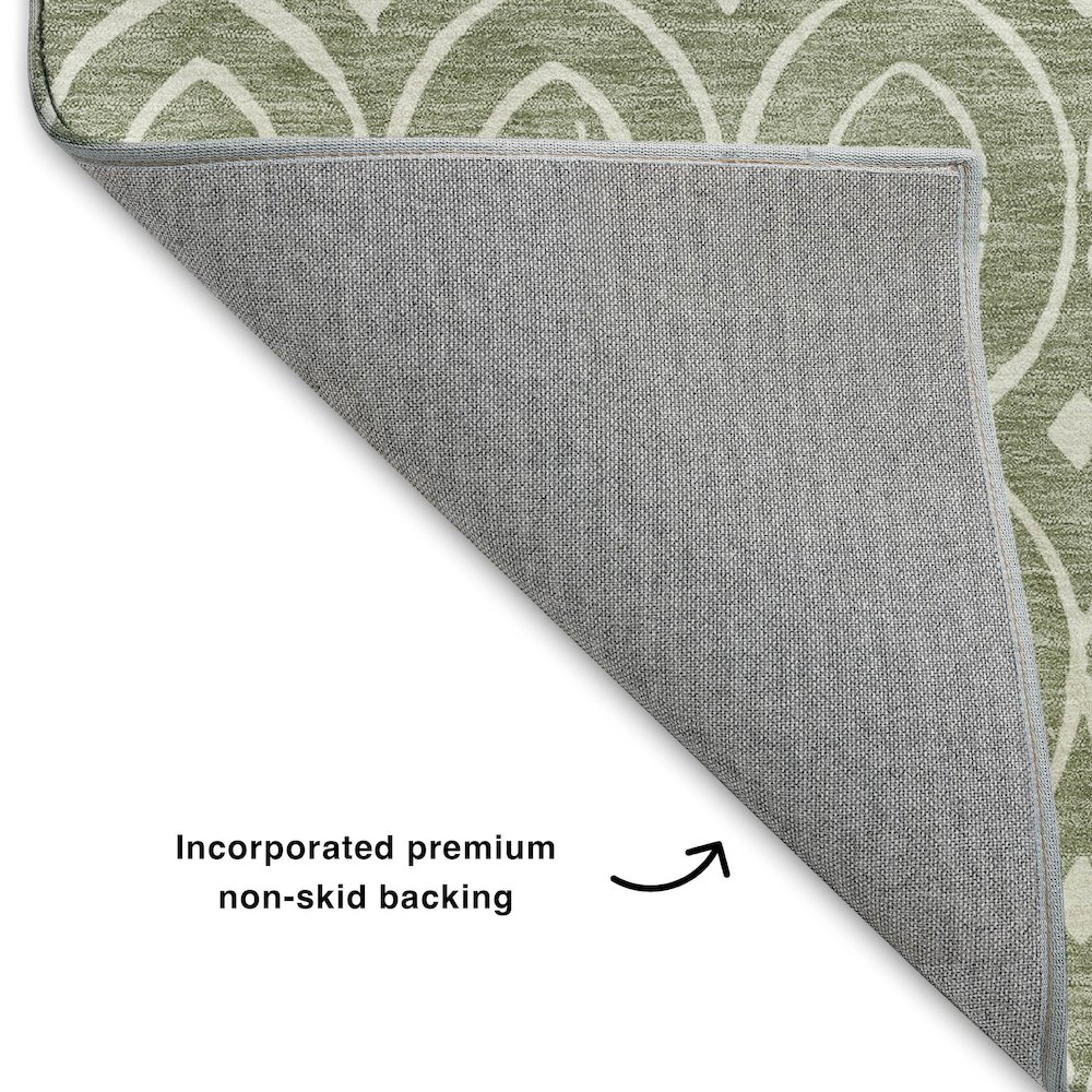 Luxury Washable Indoor/Outdoor The Reserve Fern 10' x 14' Rug. Picture 4
