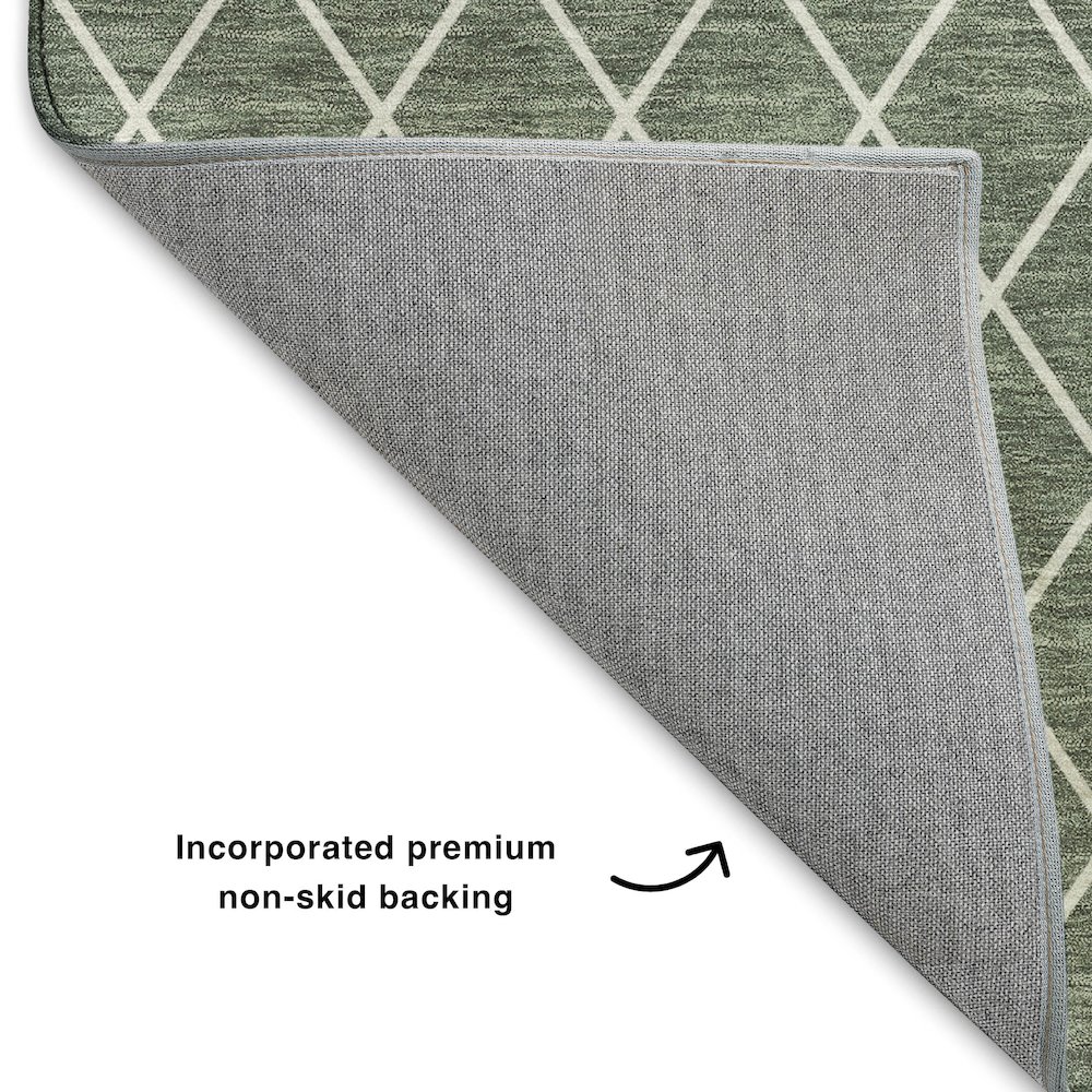 Luxury Washable Indoor/Outdoor The Reserve Basil 10' x 14' Rug. Picture 4