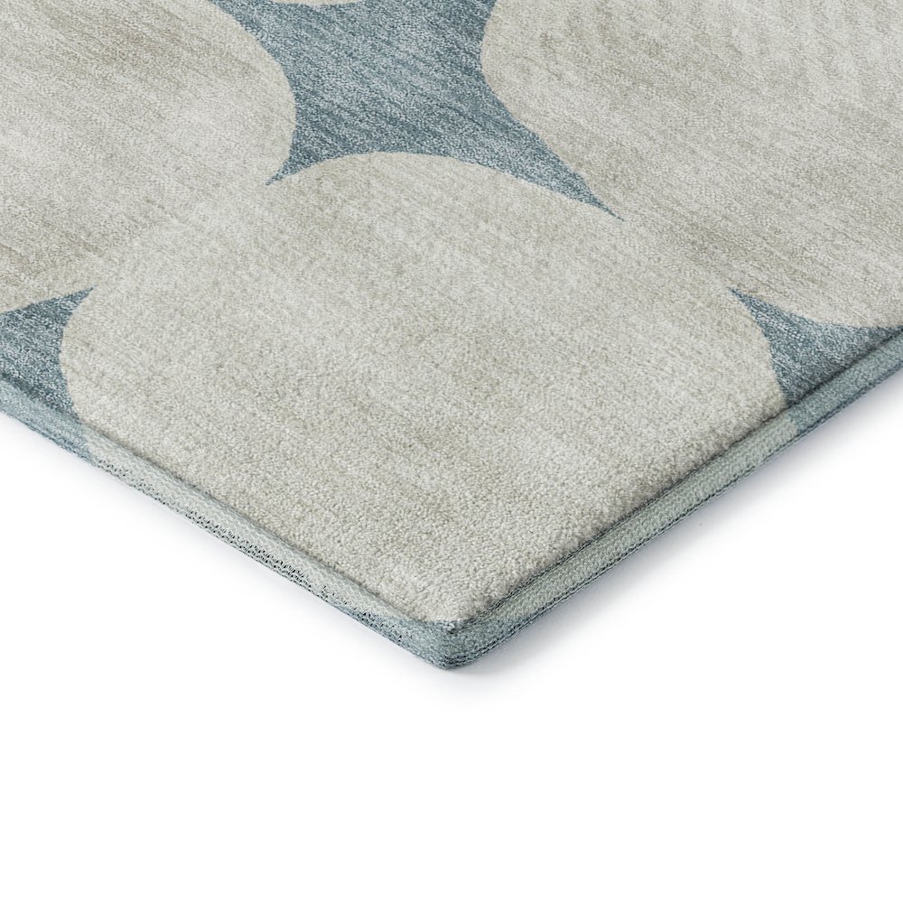 Luxury Washable Indoor/Outdoor The Reserve Teal 10' x 14' Rug. Picture 2