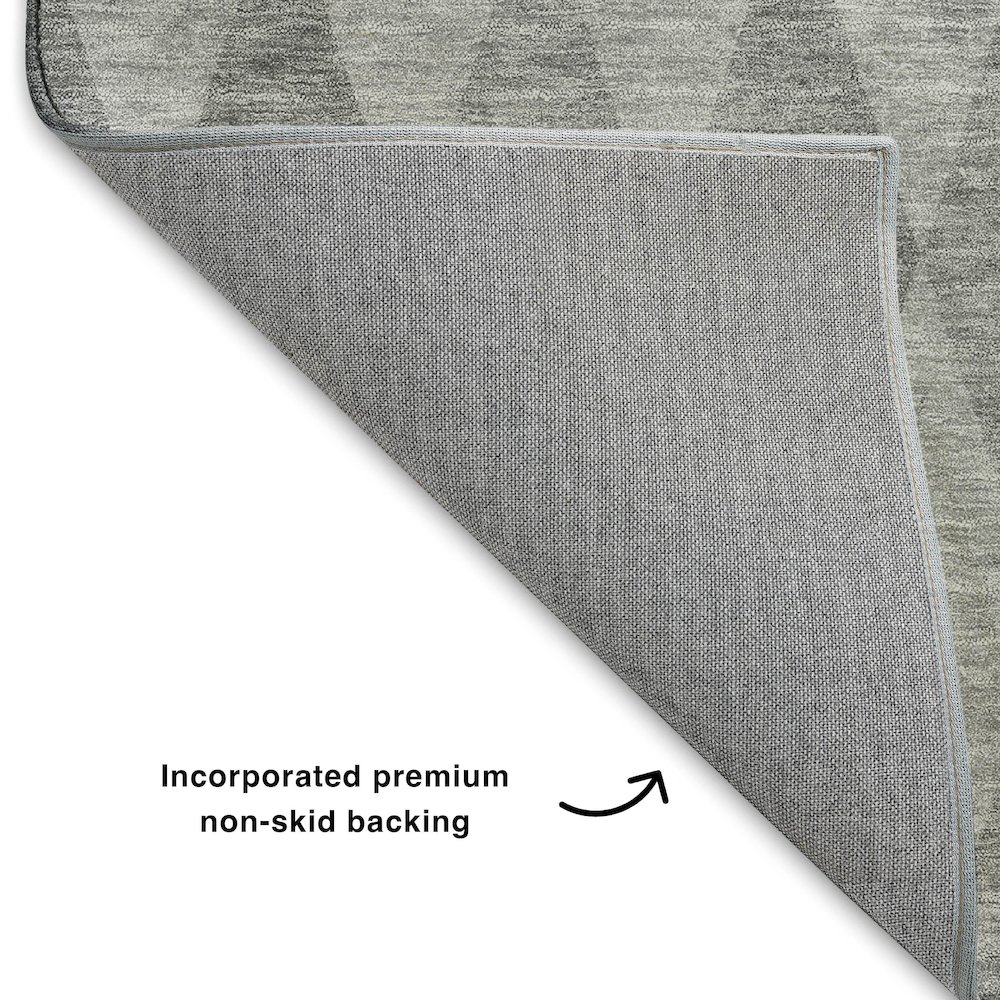 Luxury Washable Indoor/Outdoor The Reserve Gray 10' x 14' Rug. Picture 4