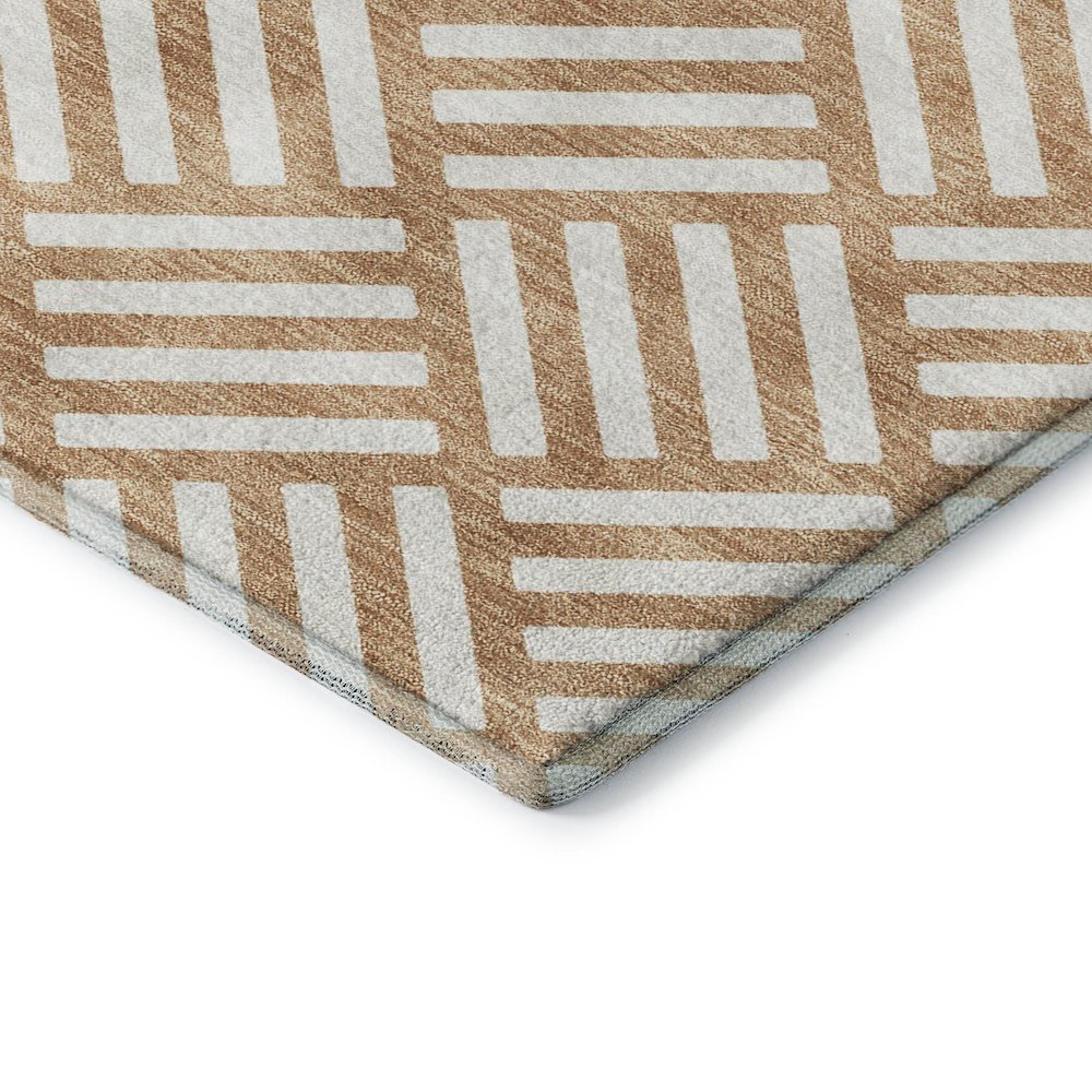 Luxury Washable Indoor/Outdoor The Reserve Copper 10' x 14' Rug. Picture 2