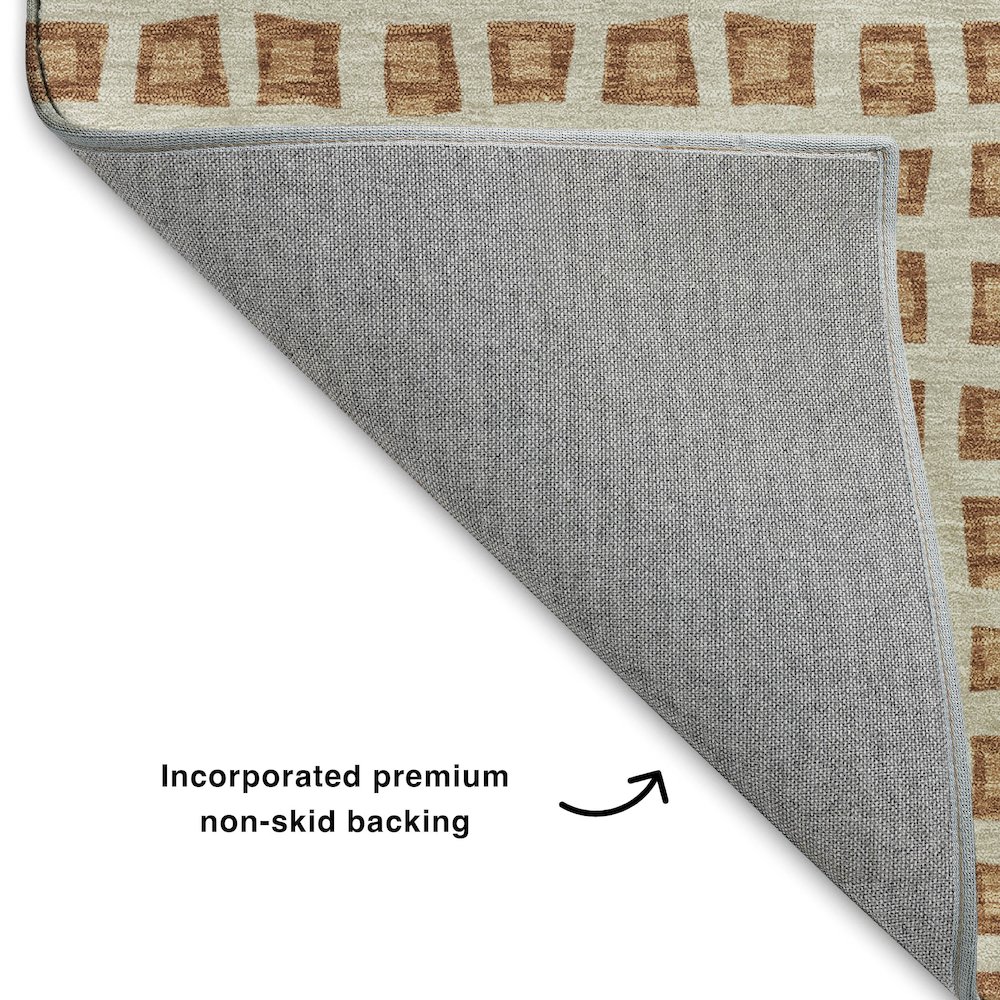 Luxury Washable Indoor/Outdoor The Reserve Copper 10' x 14' Rug. Picture 4