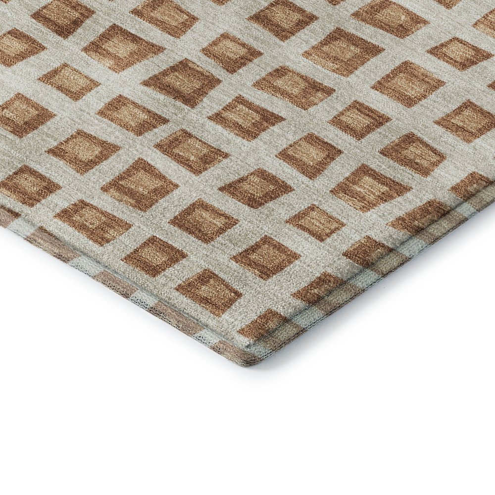 Luxury Washable Indoor/Outdoor The Reserve Copper 10' x 14' Rug. Picture 2