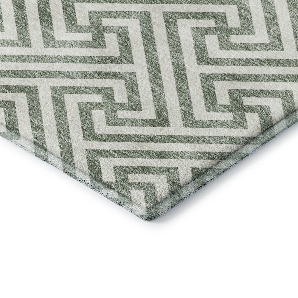 Luxury Washable Indoor/Outdoor The Reserve Sage 10' x 14' Rug. Picture 2