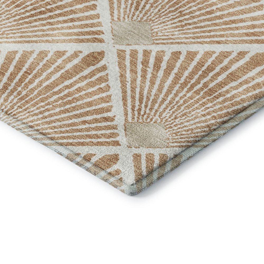 Luxury Washable Indoor/Outdoor The Reserve Copper 10' x 14' Rug. Picture 2