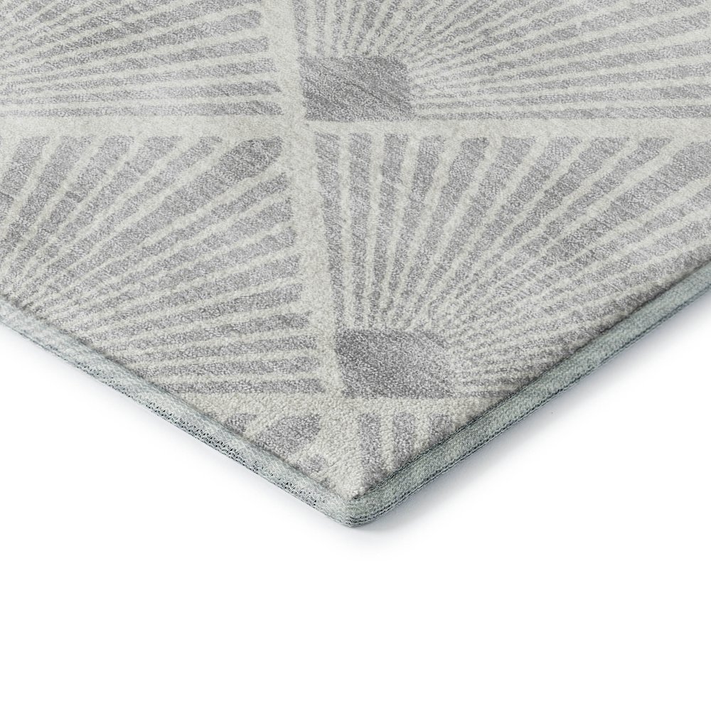 Luxury Washable Indoor/Outdoor The Reserve Silver 10' x 14' Rug. Picture 2