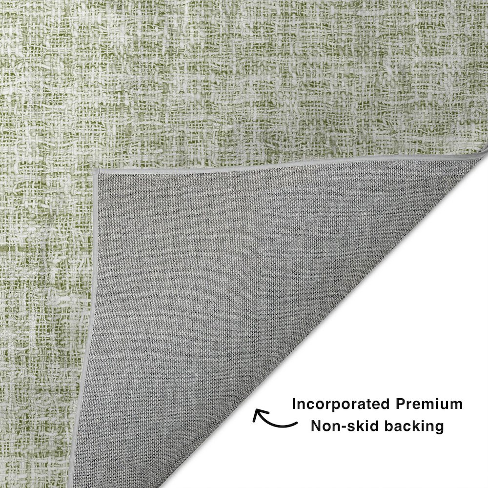 Luxury Washable Voyage VY1 Green 10' x 14' Rug. Picture 4