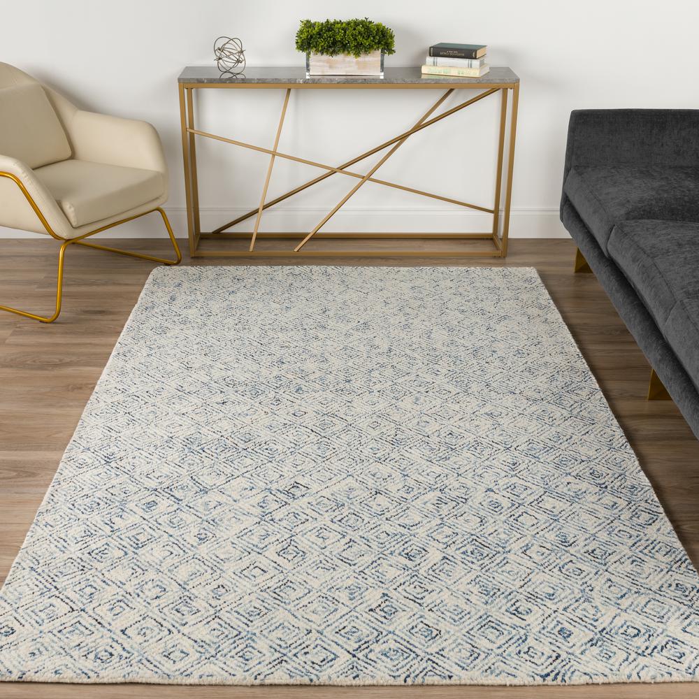 Zoe ZZ1 Navy 5' x 7'6" Rug. Picture 2