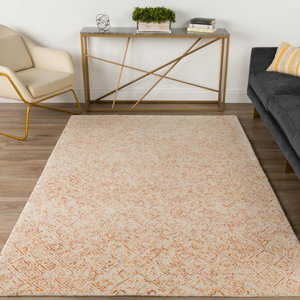Zoe ZZ1 Orange 5' x 7'6" Rug. Picture 2