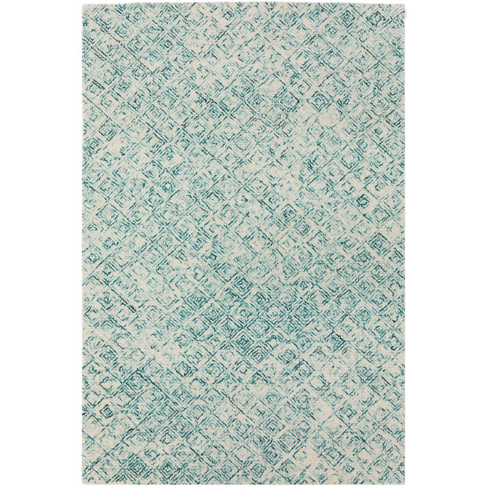 Zoe ZZ1 Teal 5' x 7'6" Rug. Picture 1