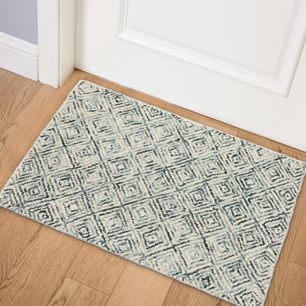 Zoe ZZ1 Charcoal 2' x 3' Rug. Picture 2