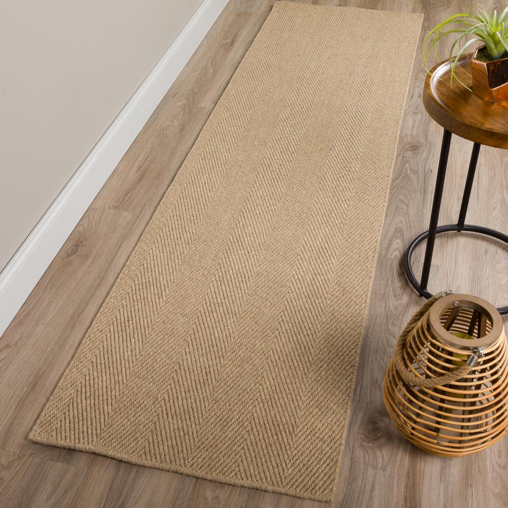 Monaco Sisal MC200 Putty 2'3" x 7'6" Runner Rug. Picture 2