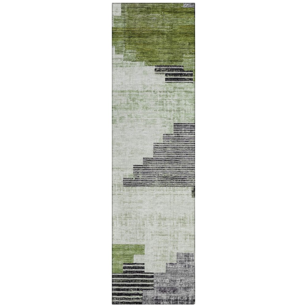 Machine Washable Indoor/Outdoor Chantille Fern 2'3" x 7'6" Runner Rug. Picture 1