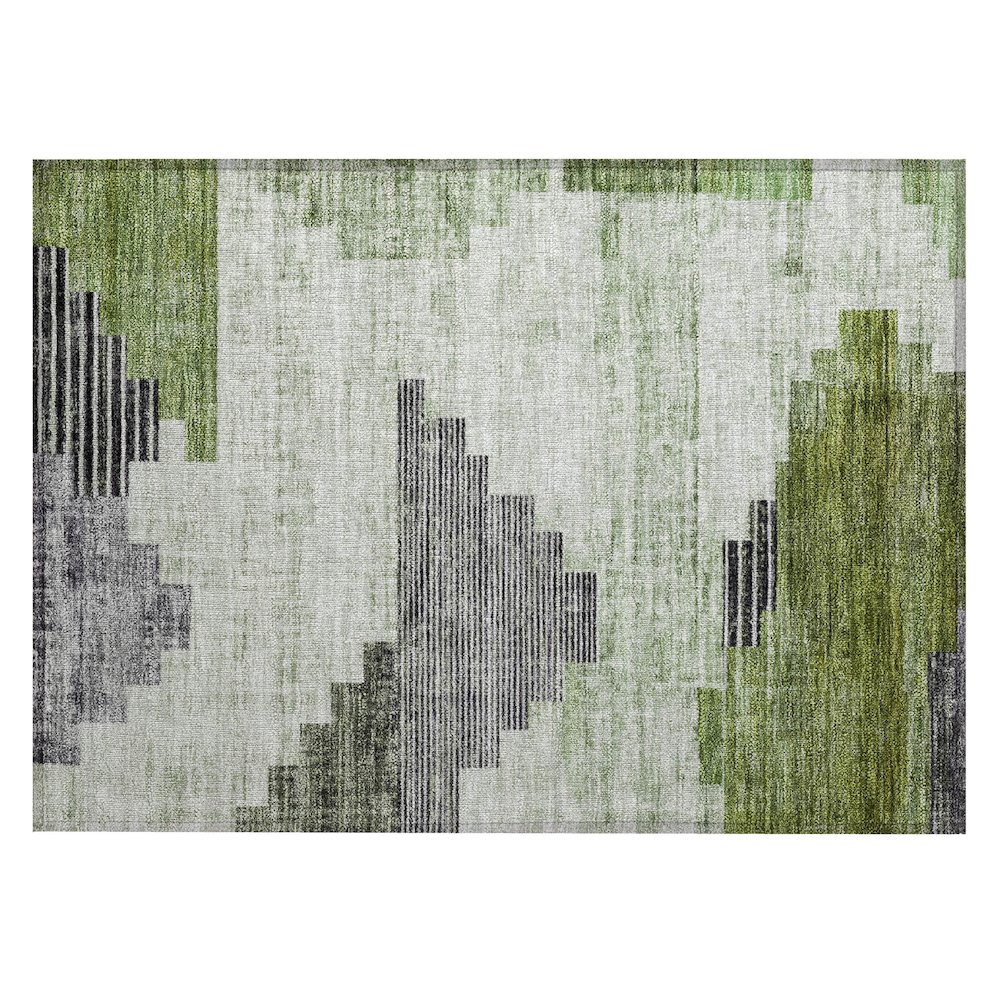 Machine Washable Indoor/Outdoor Chantille Fern 1'8" x 2'6" Rug. Picture 1
