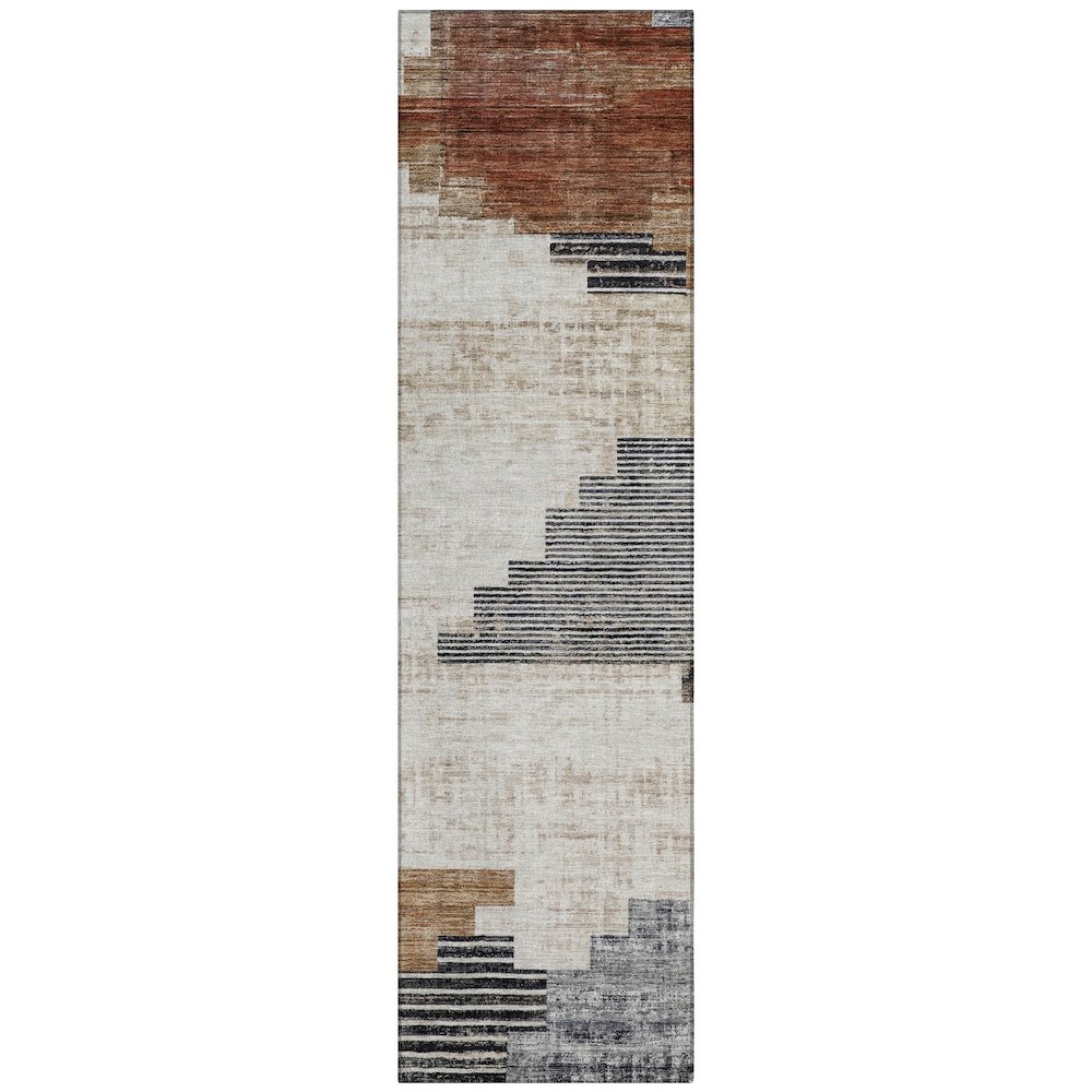 Machine Washable Indoor/Outdoor Chantille Paprika 2'3" x 7'6" Runner Rug. Picture 1