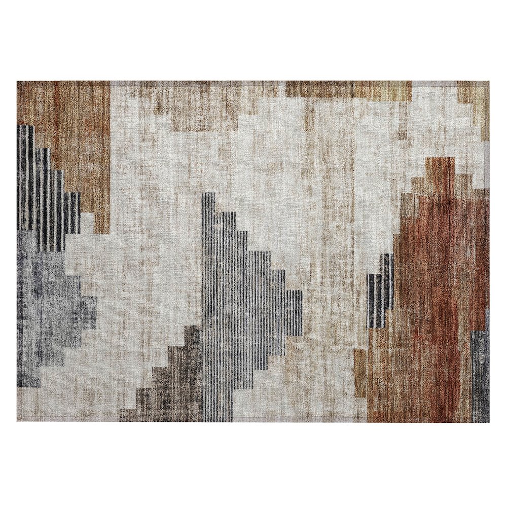Machine Washable Indoor/Outdoor Chantille Paprika 1'8" x 2'6" Rug. Picture 1